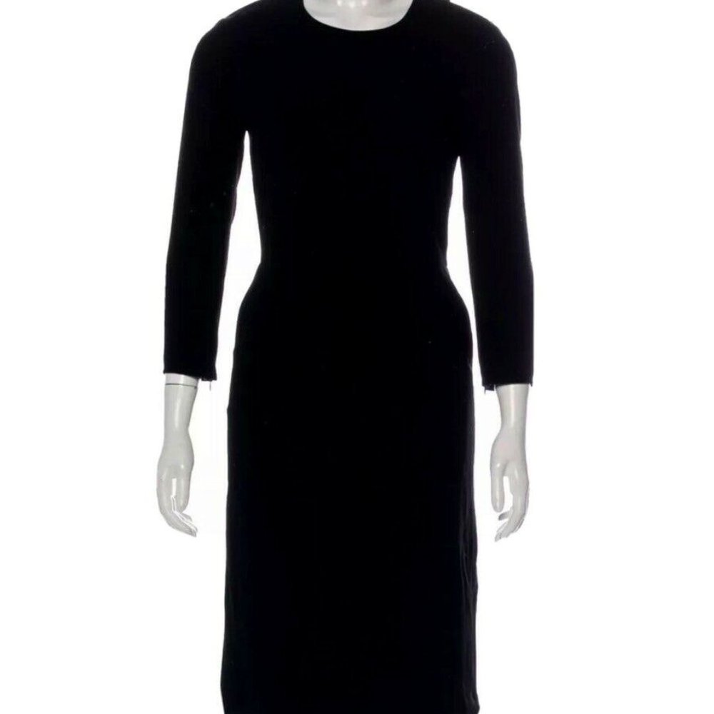 BURBERRY £500 Designer Black Sheath Dress Lined 8